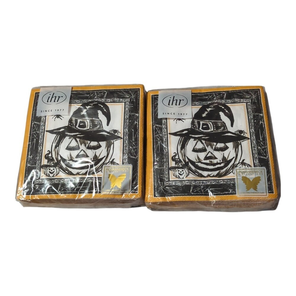 Ihr Made In Germany Spooky Jack O Lantern 20 Small Napkins Set Of Two
